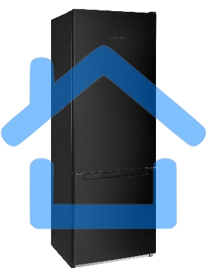 Холодильник Nordfrost NRB 122 B черный двухкамерный 205/70 л морозилка снизу, капельная система