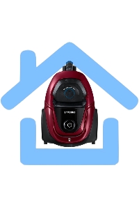 Пылесос Samsung VC18M31A0HP бордовый/черный, 380/1800 Вт, уборка сухая, пылесборник контейнер 2 л