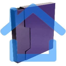 Папка с 80 прозрачными вкладками Бюрократ DeLuxe DLVBOX80BBERRY A4, пластик, 0.7мм, черничный в коробе