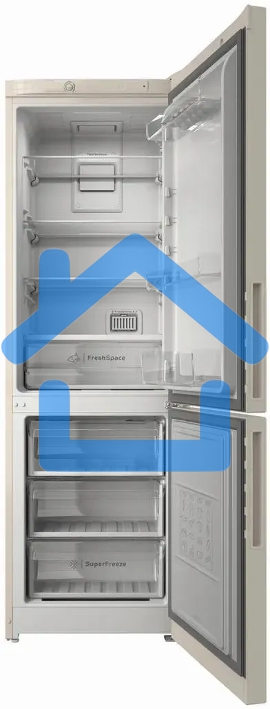 Холодильник Indesit ITR 4180 E бежевый двухкамерный 220/78л морозилка снизу