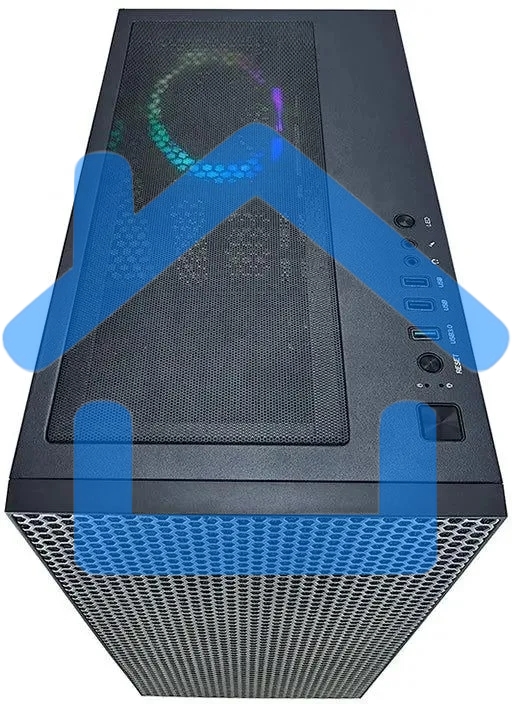 Компьютерный корпус Azza Hive черный без БП ATX 8x120мм 5x140мм 2xUSB 2.0 1xUSB 3.0 audio bott PSU