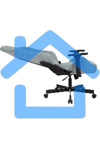 Кресло игровое Бюрократ Knight N1 Fabric серо-голубой Light-28 с подголов. крестовина металл