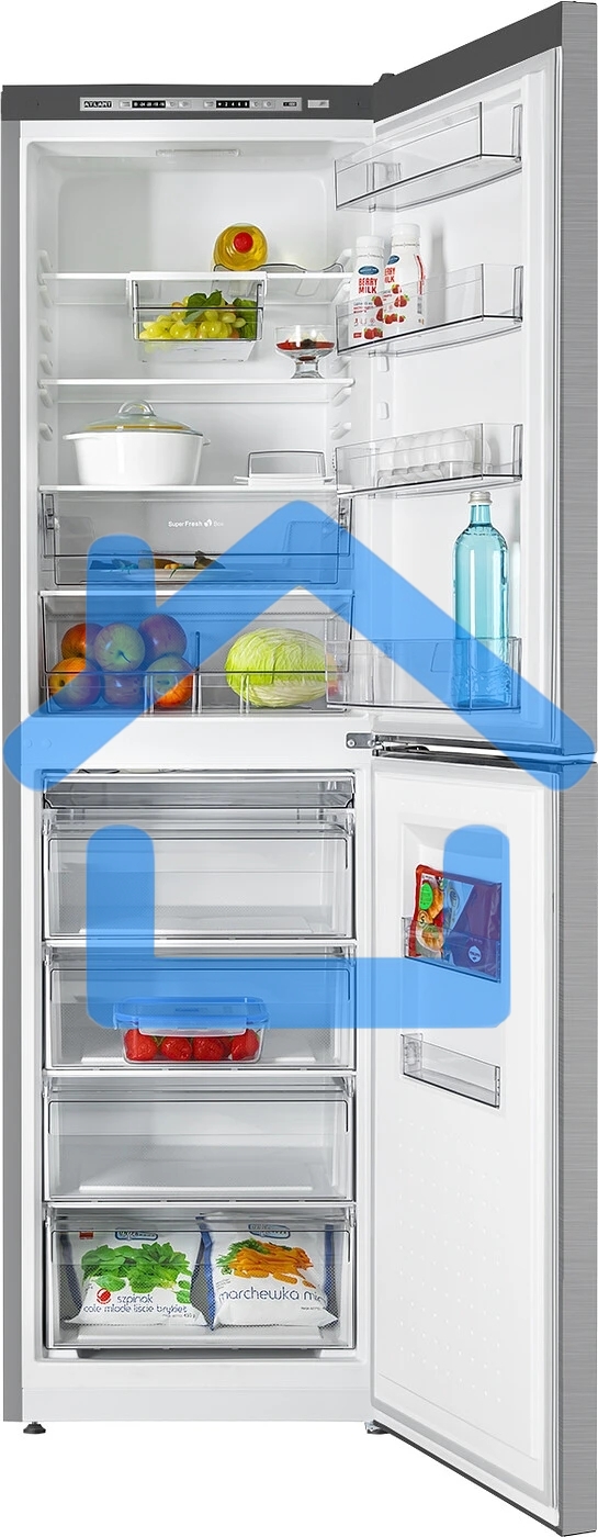 Холодильник ATLANT XM 6625-149 нержавеющая сталь двухкамерный 205/159 л морозилка снизу, капельная система