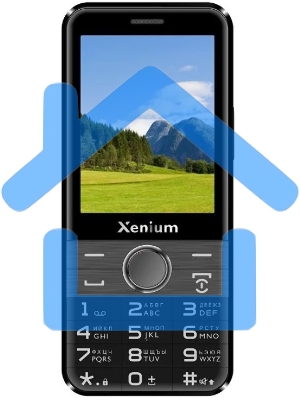 Мобильный телефон Xenium X800 черный моноблок 2Sim 2.8