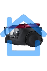 Пылесос Samsung VC18M31A0HP бордовый/черный, 380/1800 Вт, уборка сухая, пылесборник контейнер 2 л