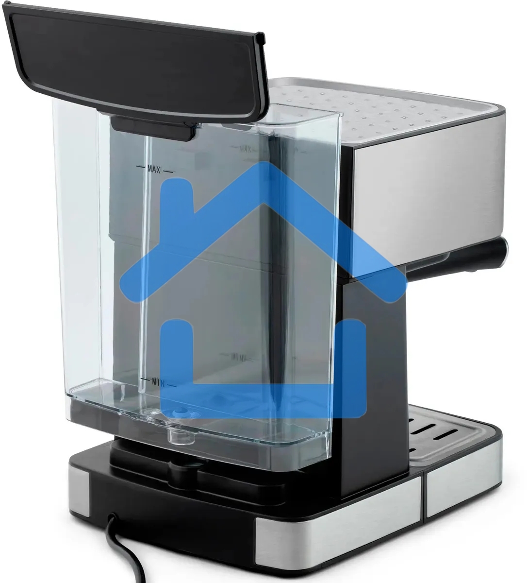 Кофеварка рожковая Vitek VT-1504 серебристый/черный, исп. кофе - молотый, 1.6 л, 850 Вт, 15 Бар.
