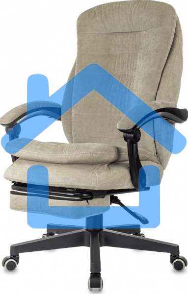 Кресло руководителя Бюрократ T-9950MSG-F Fabric песочный Light-21, крестов. пластик, подст. для ног