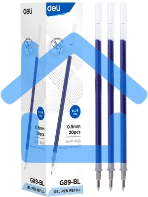 Стержень для гелевых ручек Deli EG89-BL 0.5мм, синий, блистер