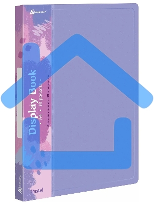 Папка с 10 прозрачными вкладками Бюрократ Pastel PAST10VIO A4, пластик, 0.5мм, торцевой карман с бумажной вставкой, фиолетовый