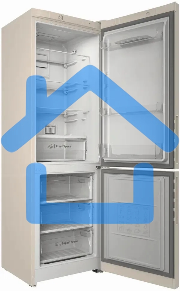 Холодильник Indesit ITR 4180 E бежевый двухкамерный 220/78л морозилка снизу