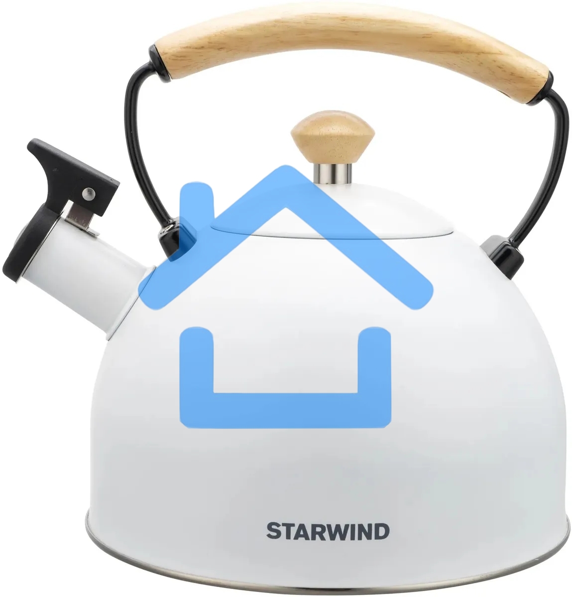 Чайник для плиты металлический Starwind Chef Country 2.5л. белый (SW-CH1712)