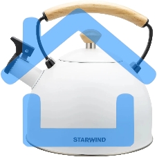 Чайник для плиты металлический Starwind Chef Country 2.5л. белый (SW-CH1712)