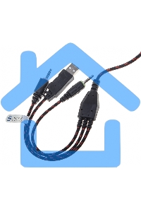 Наушники с микрофоном Oklick HS-L500G черный 2.2м мониторы оголовье