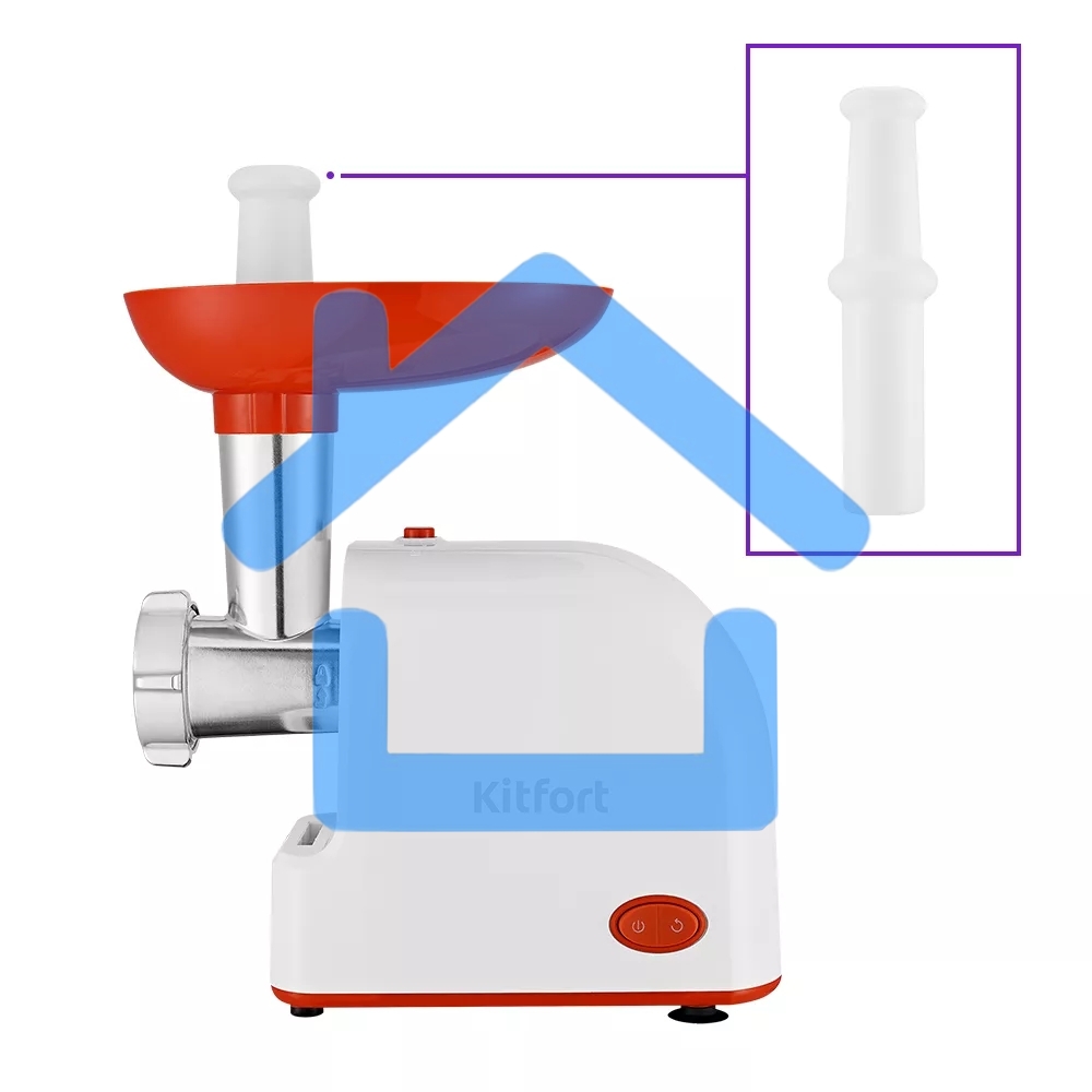 Мясорубка электрическая Kitfort КТ-2113-3 1000Вт белый/красный