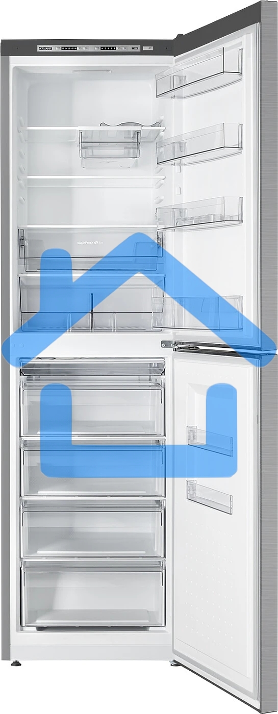 Холодильник ATLANT XM 6625-149 нержавеющая сталь двухкамерный 205/159 л морозилка снизу, капельная система