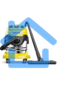 Строительный пылесос Karcher WD 4 P S V-20/5/22 желтый, 1000 Вт, уборка сухая/сбор воды/выдув, пылесборник мешок/контейнер, 20 л