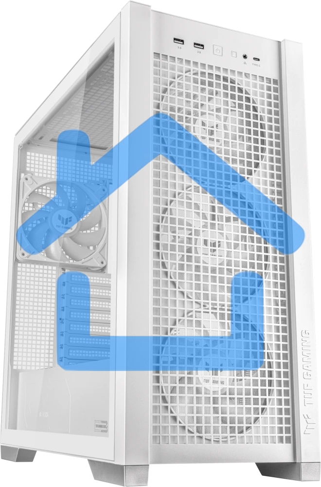 Компьютерный корпус ASUS TUF GAMING GT302 TG ARGB белый/ GT302/ARGB FANS/WHT (90DC00I3-B19000)