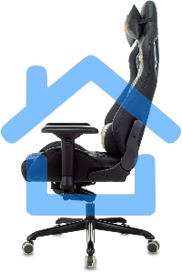 Кресло игровое Knight TITAN черный ромбик эко.кожа с подголов. крестовина металл