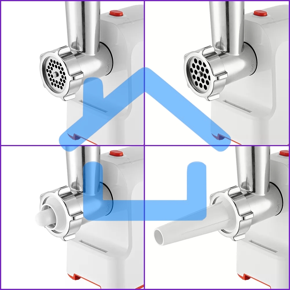Мясорубка электрическая Kitfort КТ-2113-3 1000Вт белый/красный