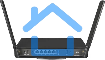 Wi-Fi маршрутизатор Mikrotik C53UiG+5HPaxD2HPaxD Hap ax3, 4*1Gbit, 1*2.5Gbit, 2.4/5Ghz, AX1800,
