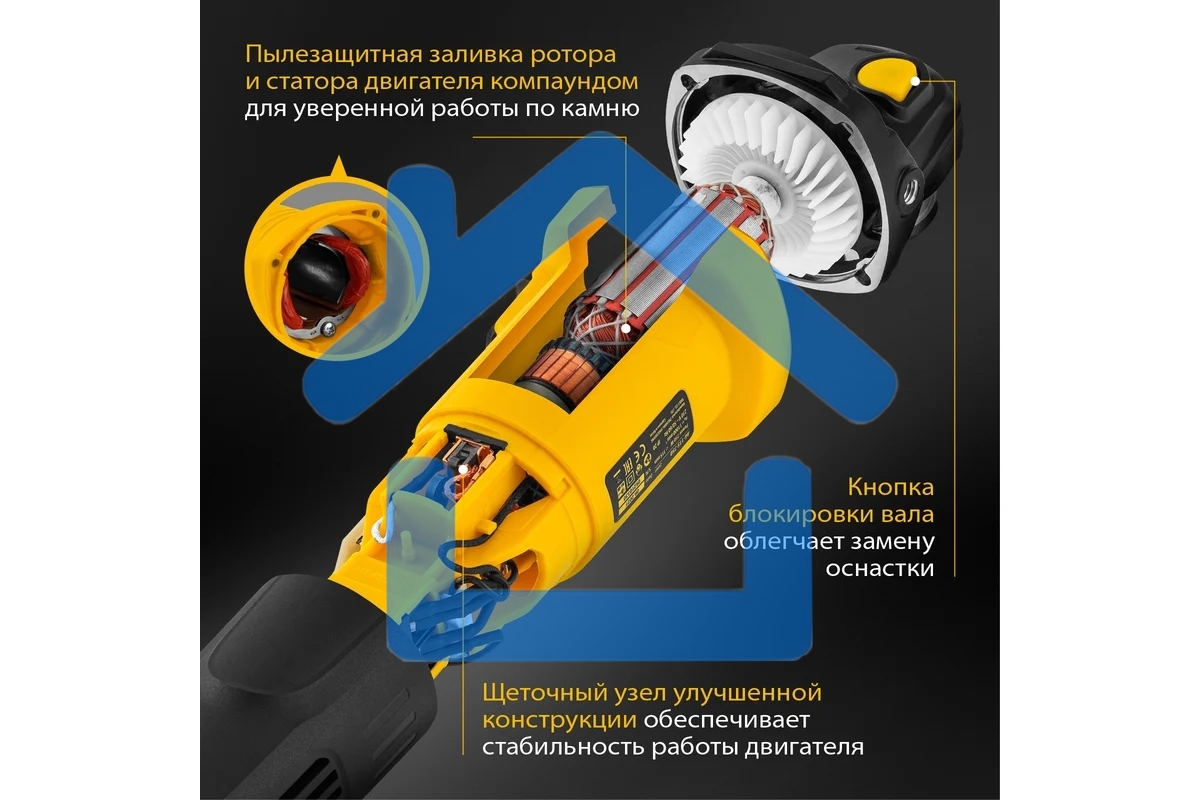 Углошлифовальная машина Denzel AG115-750 750 Вт 115 мм 11000 об/мин 26901