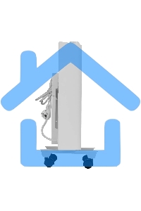 Конвектор Denzel XCE-1000 белый, 1000 Вт, 15 м2, термостат