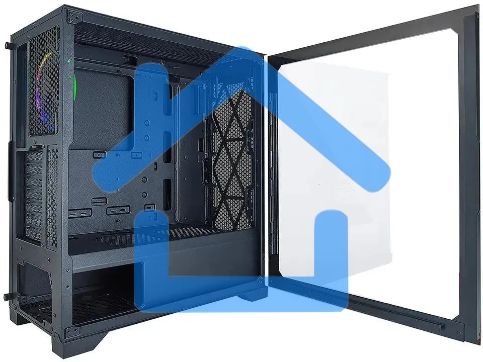 Компьютерный корпус Azza Hive черный без БП ATX 8x120мм 5x140мм 2xUSB 2.0 1xUSB 3.0 audio bott PSU