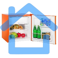 Холодильник Nordfrost NR 402 Or оранжевый однокамерный 49/11 л морозилка сверху, капельная система