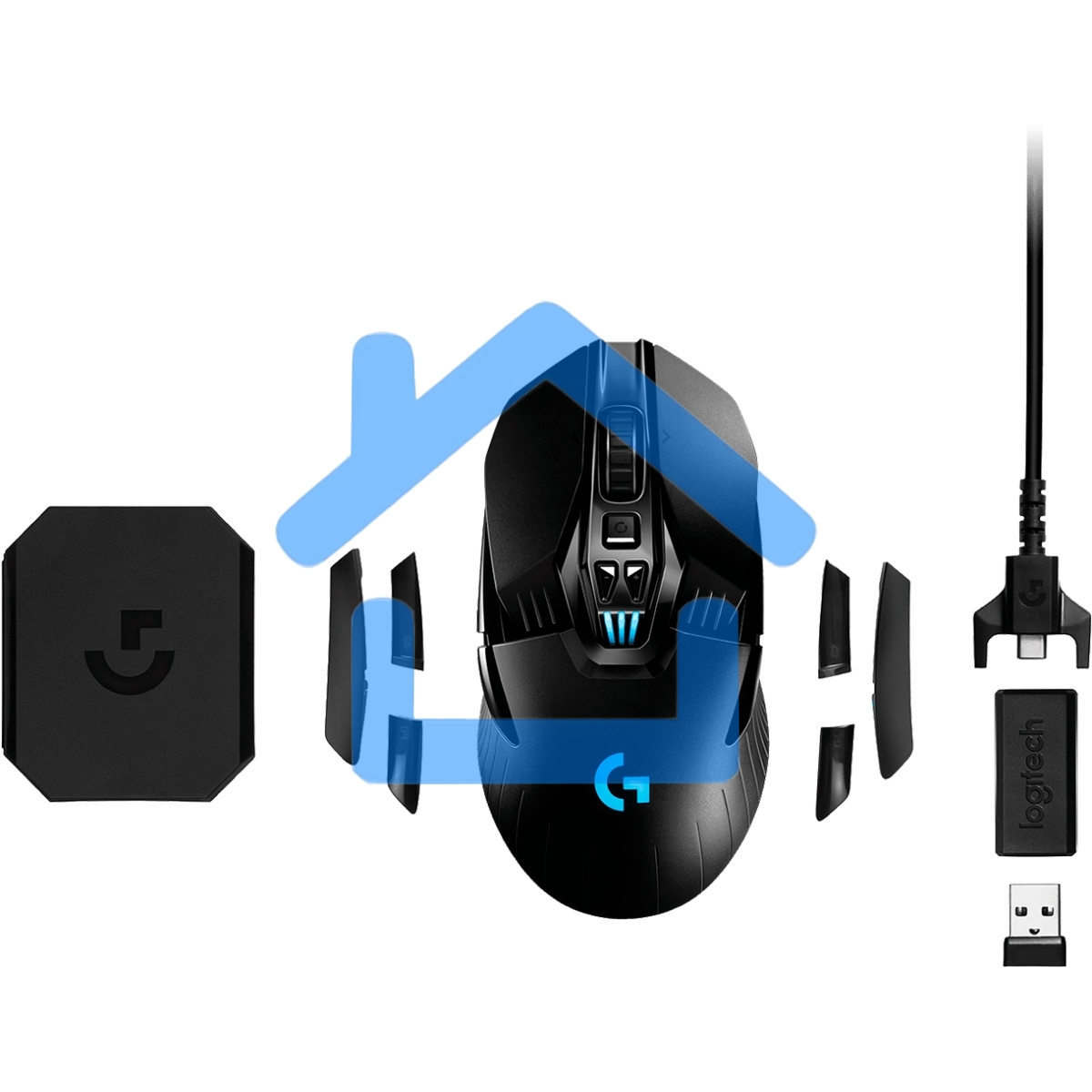 Мышь Logitech G903 LightSpeed Hero черный оптическая 25600dpi беспров. USB2.0 9but (910-005674)