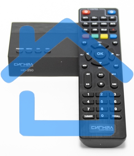 Ресивер DVB-T2 Сигнал Эфир HD-250 черный