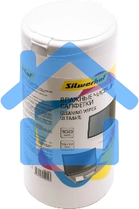 Салфетки Silwerhof Ultimate для экранов мониторов/плазменных/ЖК телевизоров/ноутбуков туба 100шт влажных