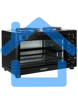 Мини-печь Kraft KFC-MOHP 380 HBL 38 л, 1600 Вт, черный