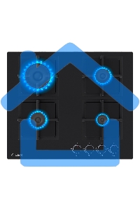 Газовая варочная панель LEX GVG 644A BBL независимая, черный