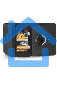 Сейф Deli ET540 350x 250x 250 мм, кодовый электронный/ключевой, черный