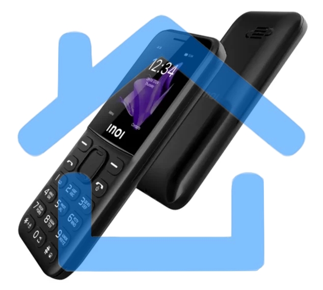 Мобильный телефон INOI 140 Classic Lite 4G черный