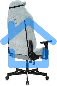 Кресло игровое Бюрократ Knight N1 Fabric серо-голубой Light-28 с подголов. крестовина металл
