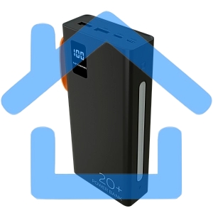 Портативный аккумулятор More choice (4620202550569) PB22-20 с кабелем 2USB 2.1A - 20000mAh черный