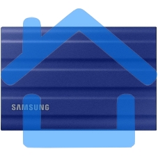 Внешний SSD Samsung T7 Shield, 2TB, USB 3.2 Gen 2 Type-C, R/W 1050/1000, синий