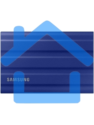 Внешний SSD Samsung T7 Shield, 2TB, USB 3.2 Gen 2 Type-C, R/W 1050/1000, синий