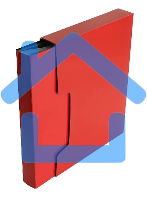 Папка с 80 прозрачными вкладками Бюрократ DeLuxe DLVBOX80RED A4, пластик, 0.7мм, красный в коробе