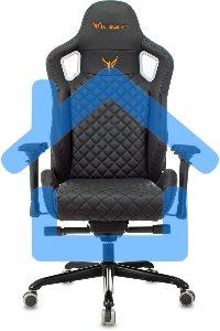 Кресло игровое Knight TITAN черный ромбик эко.кожа с подголов. крестовина металл