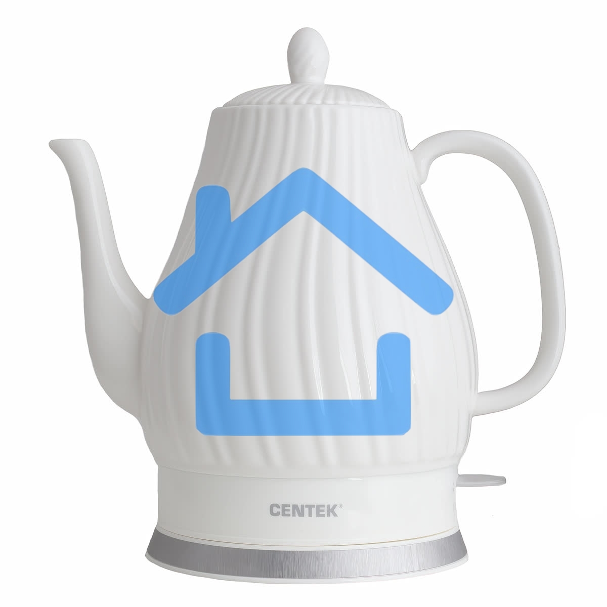 Чайник электрический Centek CT-0064 2.0л, 2150W, супербелая керамика, рельефный корпус