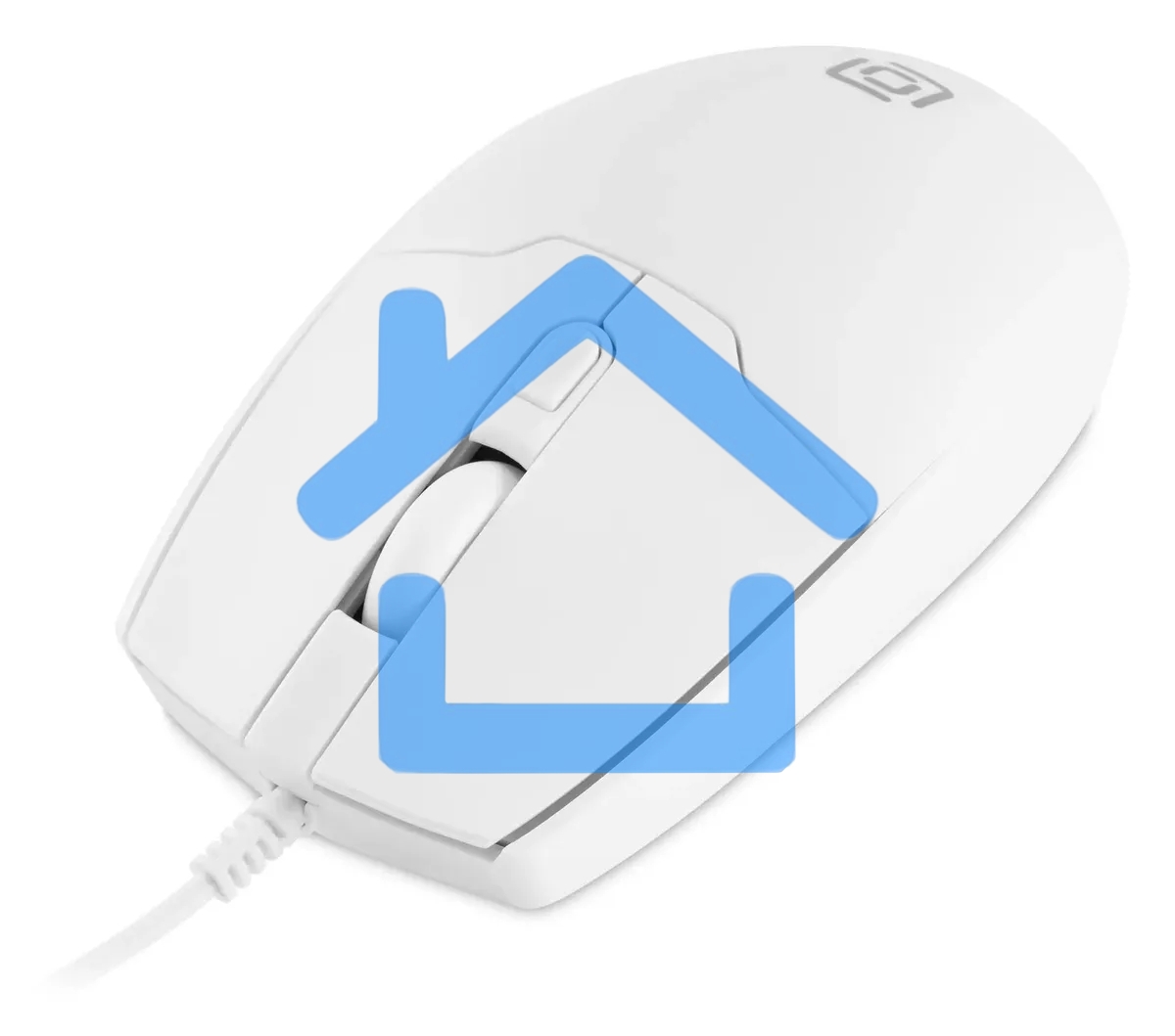 Мышь проводная Oklick 147M белый, 2000 dpi, USB, кнопки - 4