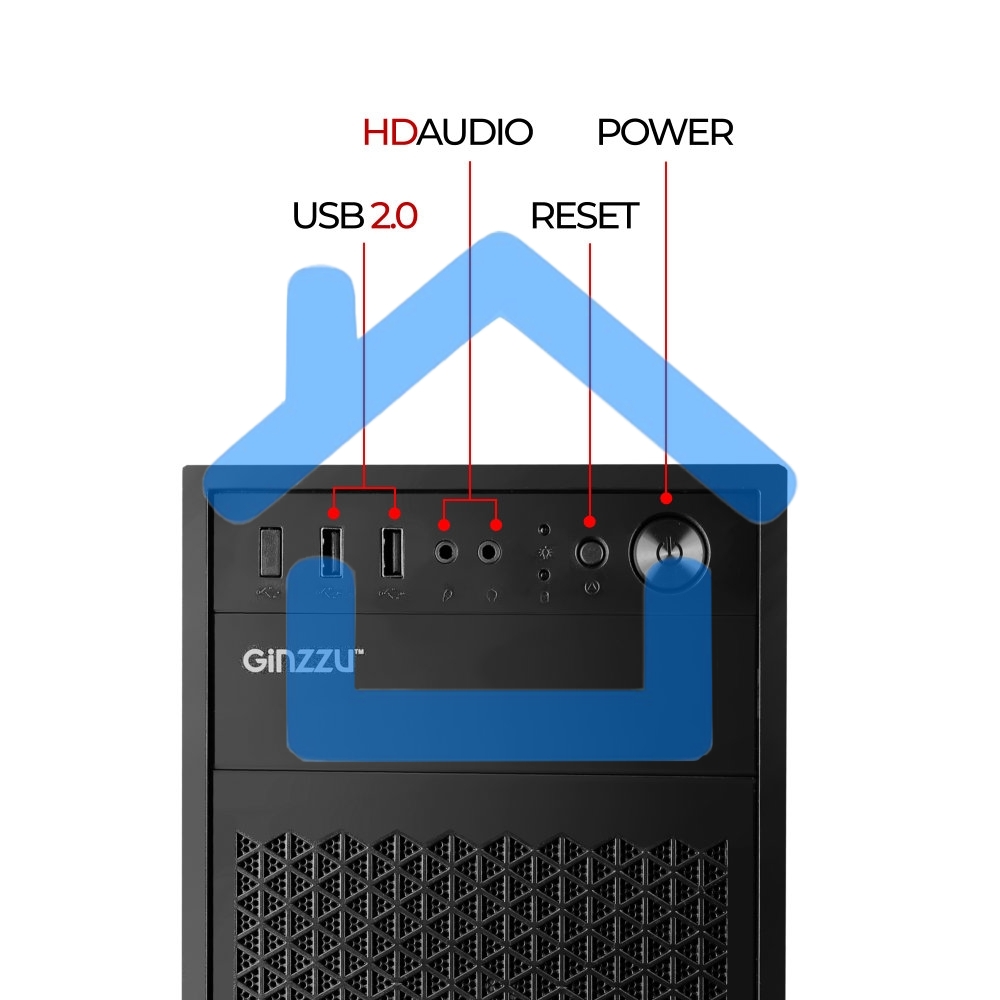 Компьютерный корпус Ginzzu A400 ATX