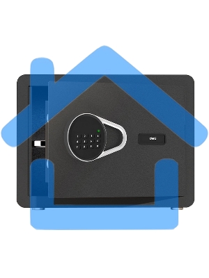 Сейф Deli ET540 350x 250x 250 мм, кодовый электронный/ключевой, черный