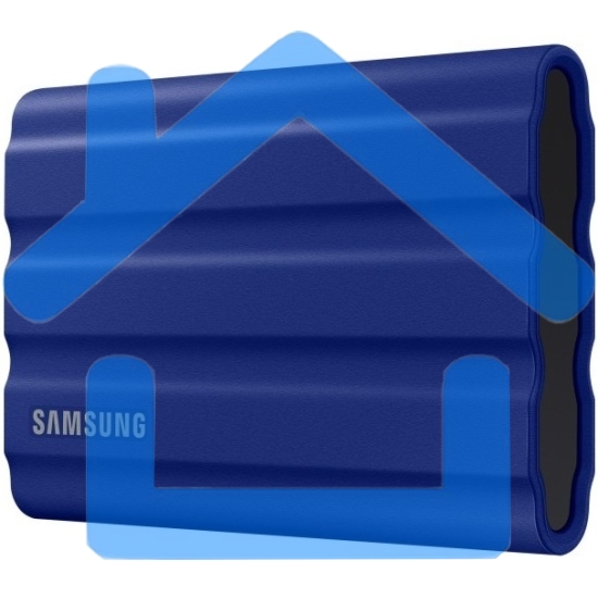 Накопитель Samsung External SSD T7 Shield, 2TB, Type C-to-C/A, USB 3.2 Gen2, R/W 1050/1000MB/s, IP65, 88x59x13mm, 98g, Blue (12 мес.)