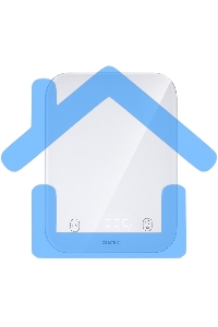 Кухонные весы Centek CT-2480 LED WHITE, сенсор, 150х15х205мм, max 5кг, шаг 1г, Авто Ноль/Выкл