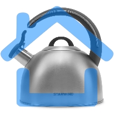 Чайник для плиты Starwind Chef Family 2.8л, серебристый, металлический (SW-CH1106)