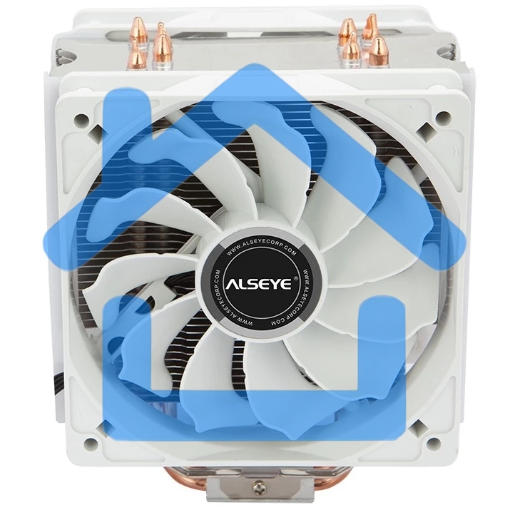 Кулер для процессора Alseye S120D-W белый, 120 мм, алюминий/медь, 1700 об/мин, 38.8 дБ, 4 pin, 135 Вт, 153 мм