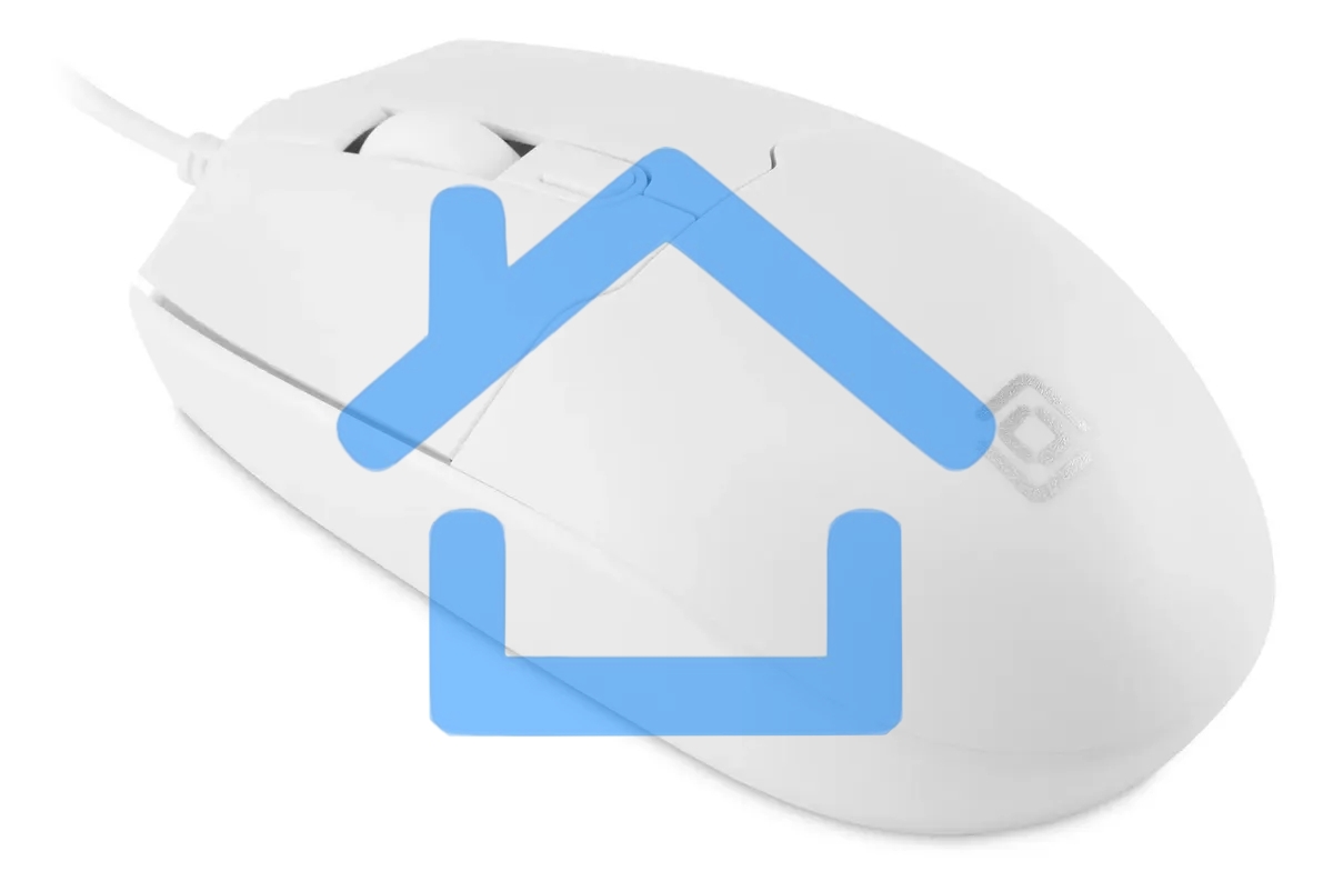 Мышь проводная Oklick 147M белый, 2000 dpi, USB, кнопки - 4
